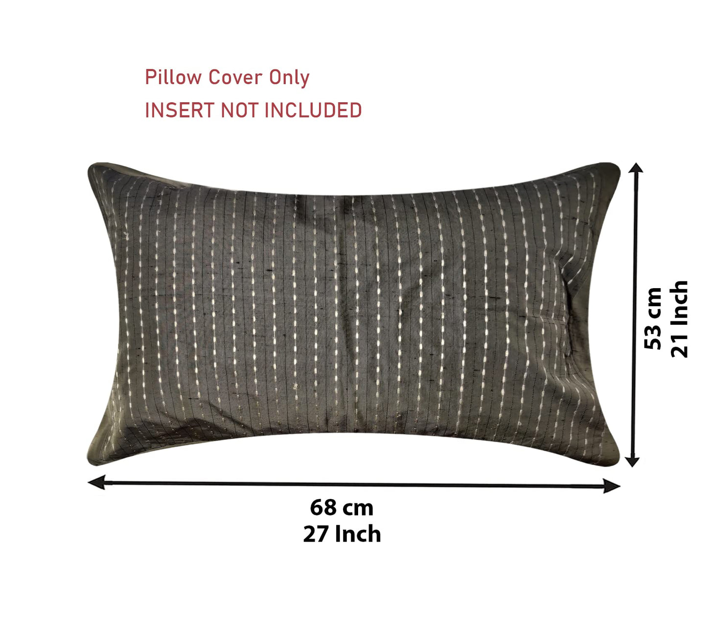 Fossil Grey Cushion Cover 21"x27" (Pack of 2)