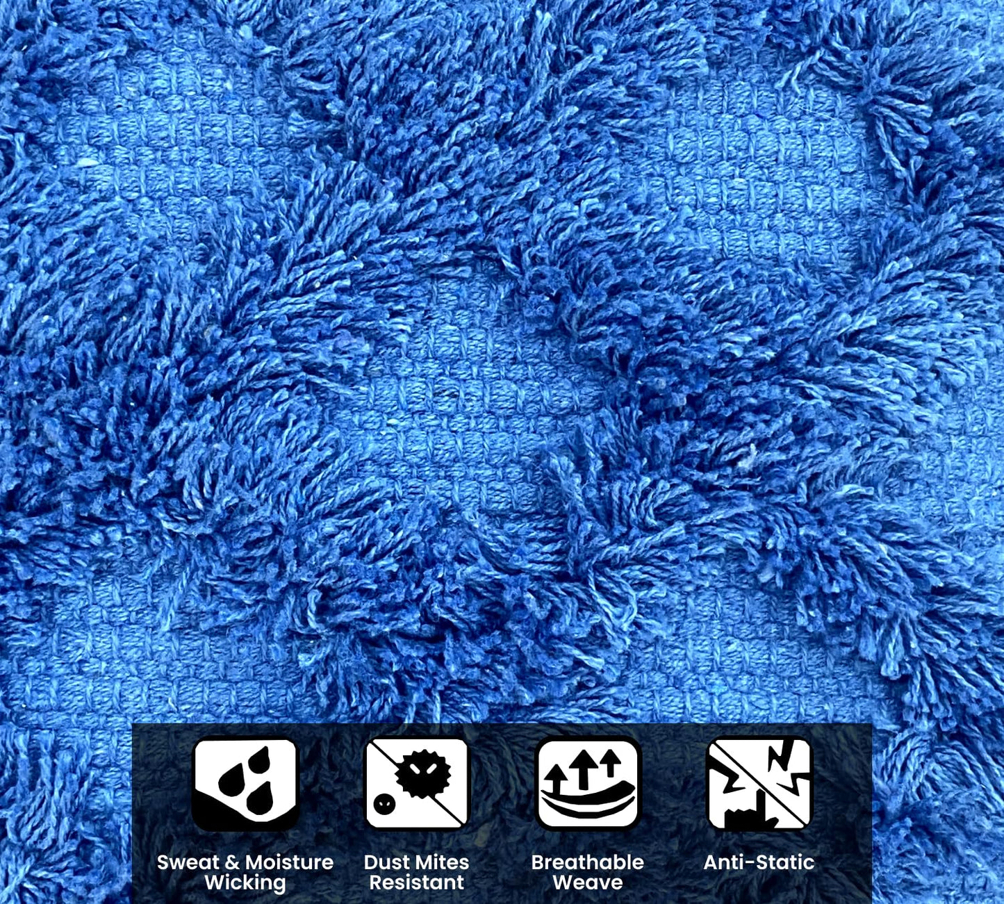 Blue Fringe Cushion Cover 18"x18"